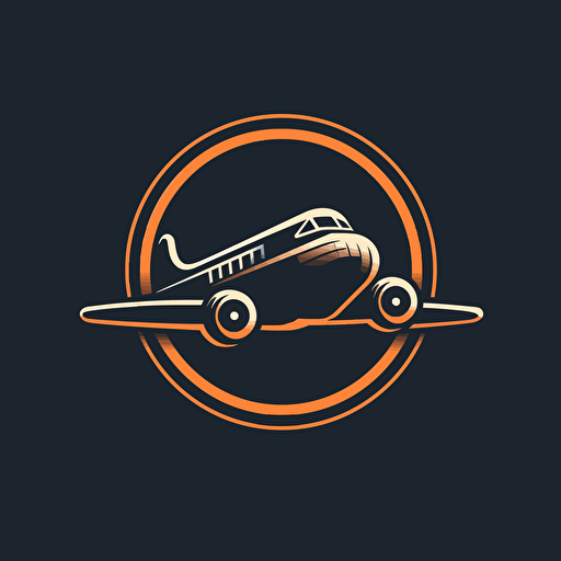 vector flat plane logo