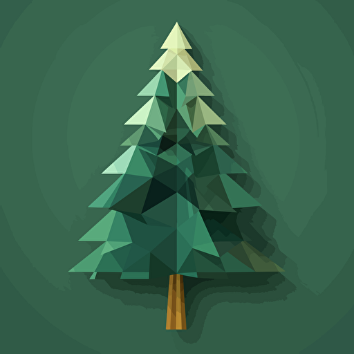 geometrical flat, vector art, spruce