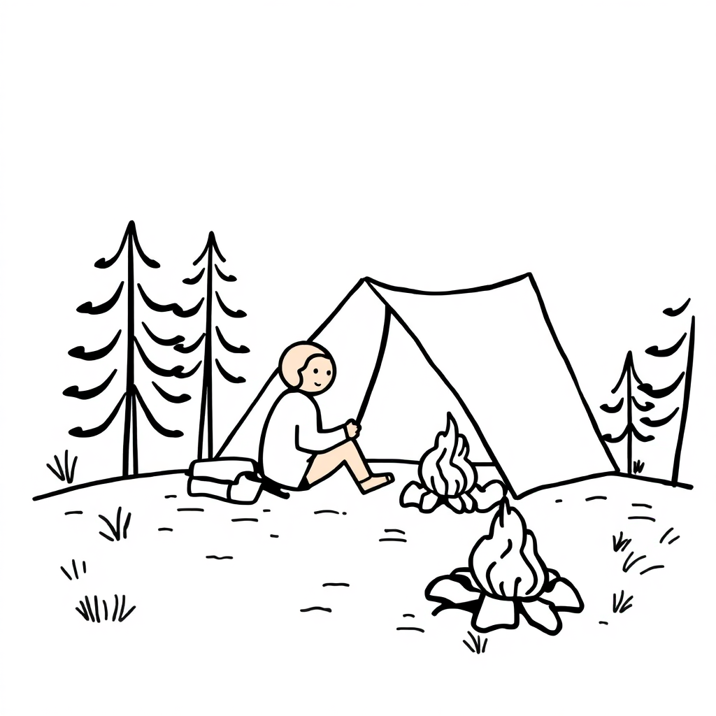 a person camping