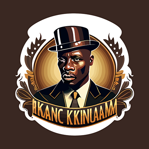 Create me a vector logo that say king phenomanal the black owned