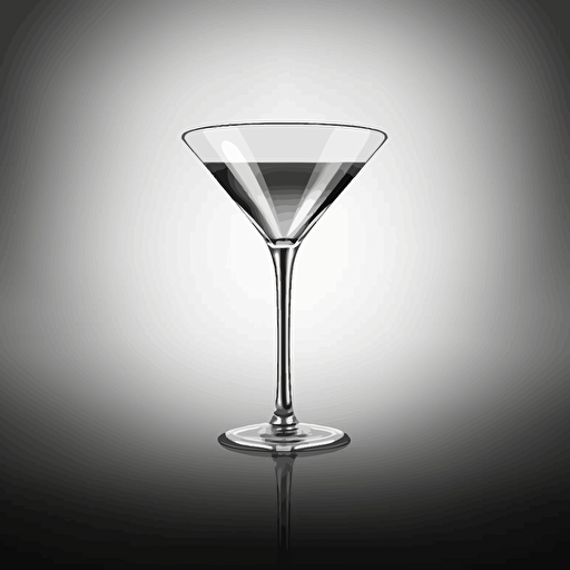 martini glass tipped, logo, elegant, modern, vector isolated background