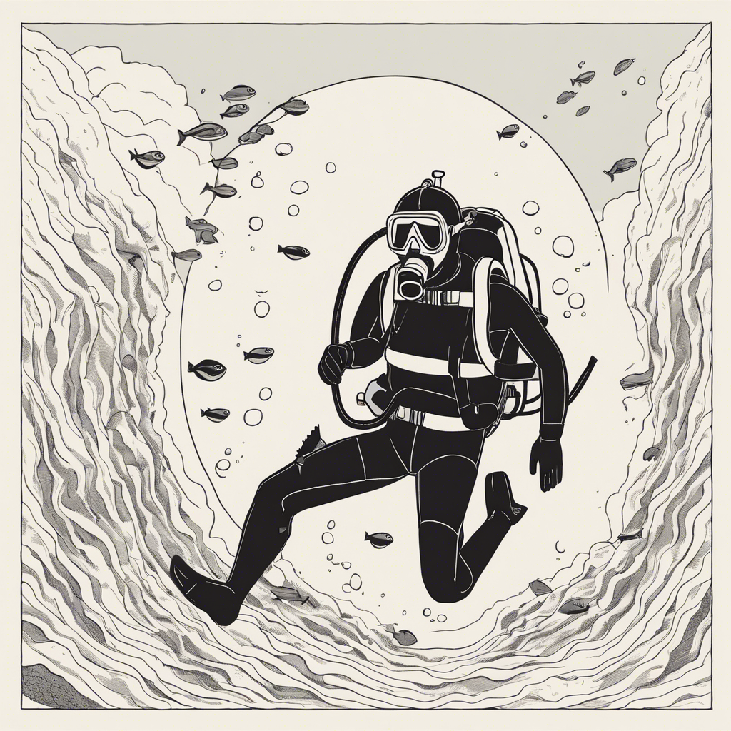 a man scuba diving