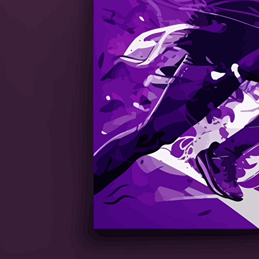 poster for running, vector, purple