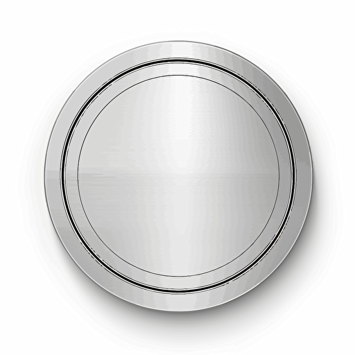 a blank crypto token, vector illustration, at 3/4 angle