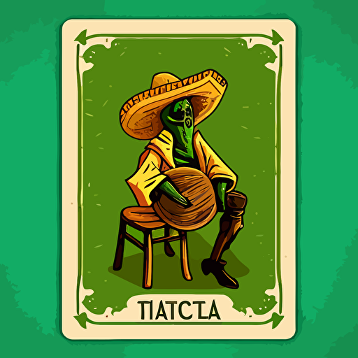tequila loteria card vectorial style