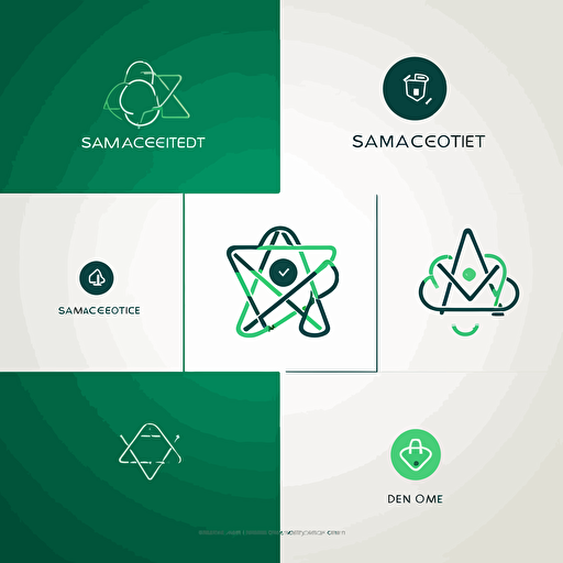 company logo named "connect ads", vector, simple shapes, advertisement, online, platform, modern, green scale