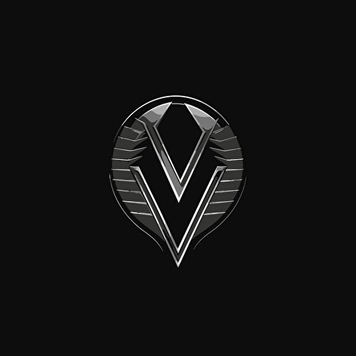 create simple vector logo. Lettermark of letter B and letter V. No shading. On black.