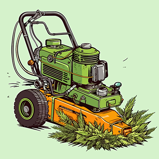 vector art weed trimmer gasoline powered