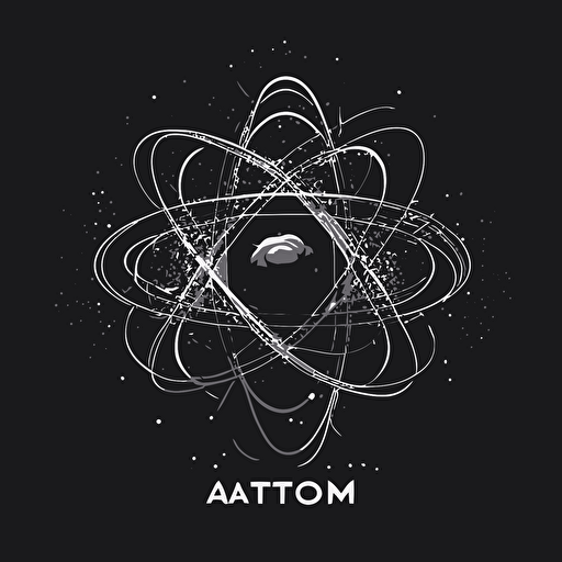 atom logo, vector, minimalistic