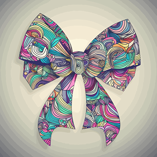 decroative abstract bow, vector art,