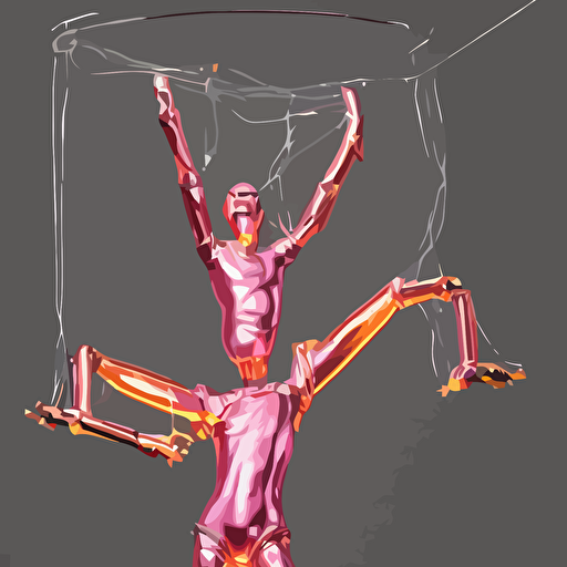 body baroque bladerunner style pink neon chrome statue muscular handsome pale priest robot god humanoid wearing  silk cloak sim roupa posing like falling model suspended ceiling wire cables glowing peach face street hoody red steampunk lasers emeralds swirling silver silk fabric futuristic elements oozing glowing liquid length view space robots human skulls throne bones intricate artwork caravaggio trending artstation octane render cinematic lighting right hyper realism octane render 8k depth field 3d