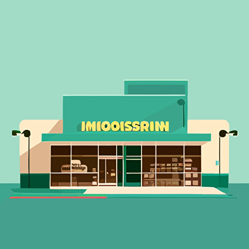 modern supermarket isologo, minimal design, vector, simple, flat, trasnparent background,