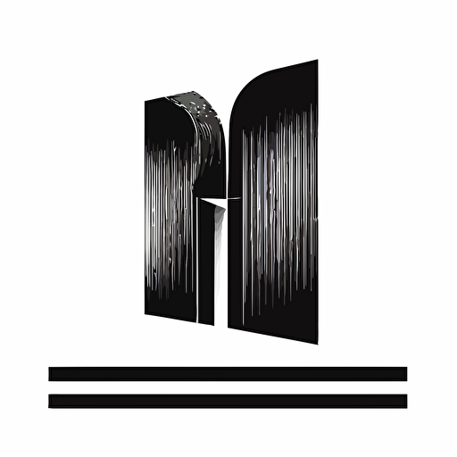 [modern abstract] iconic logo of [letter H and D ][black] vector, on white background