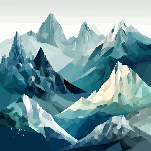 mountains in the style of vectors