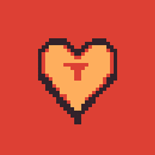 pixel heart from zelda, minimal, vector, flat, 2d,