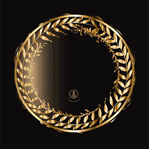logo thin, creative gold circle, vector, transparent background