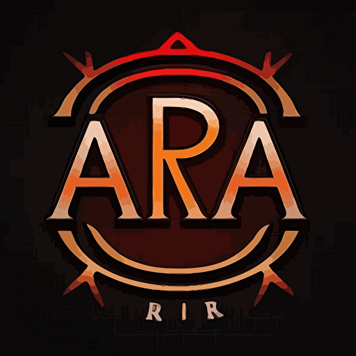 A logo using the letters "RA", simple, vector
