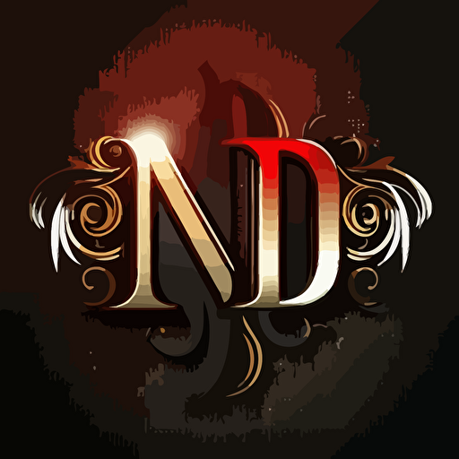 vector logo with the letters "D N J" for young people