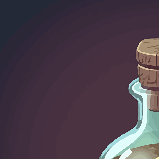a potion bottle cartoon vector style