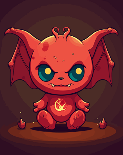 a satanistic cute axolotol, cartoon vector style,