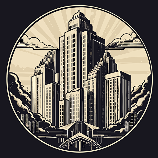 vector art image of a building company logo