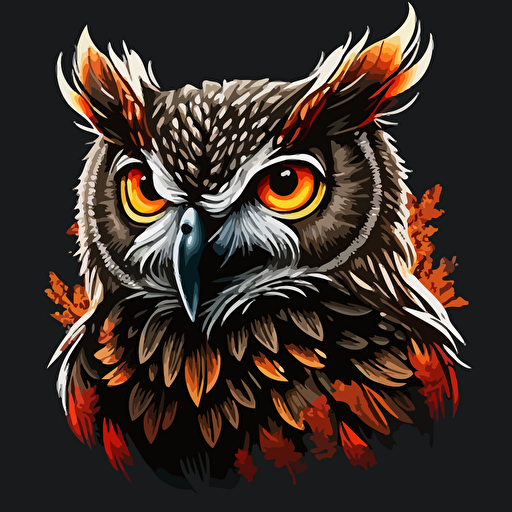 a vector image of an owl. Logo designn