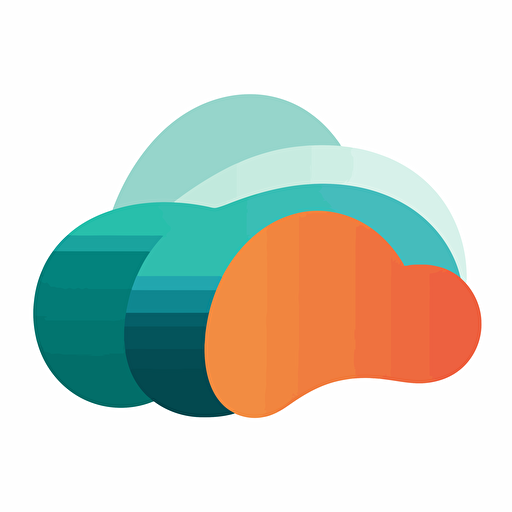 2d vector of a half cloud to be used as a logo