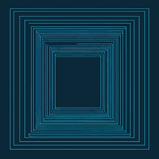 Vector drawing, a simple blue border, hollow in the middle