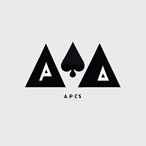 minimal line Logo of 3 Aces Cards , minimalistic, Vector, Simple, transparent, black and white, sketchy, cartoony, shadows, no details, futuristic