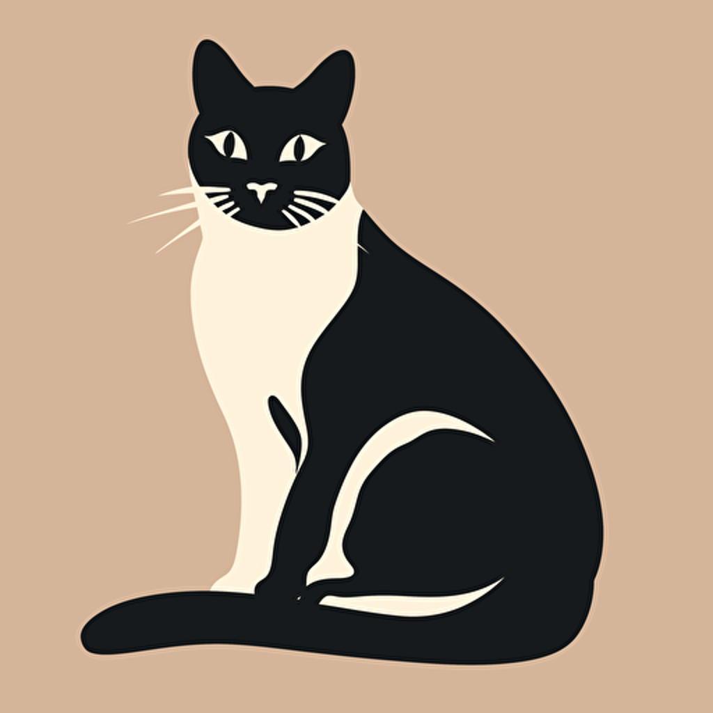 cat, minimalist, vector flat 2d, SVG file for Cricut