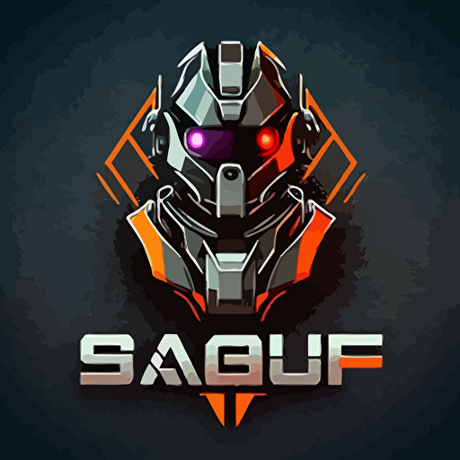simple vector robot logo, style Sagi Haviv