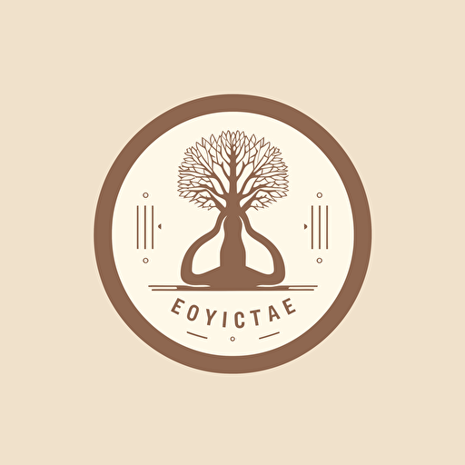 yoga studio logo, minimal , vector, precise vector,