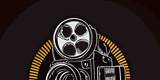 logo for film camera vector design