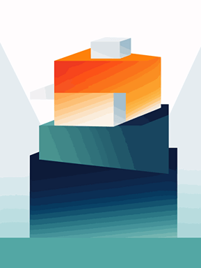 technology background, a stack of multiple vector objects, minimalistic, colorful wallpaper with a white background, clean, simple design with a limited color palette technology background, a stack of multiple vector objects, minimalistic, colorful wallpaper with a white background, clean, simple design with a limited color palette of burnt orange, dark blue, green, and sky blue