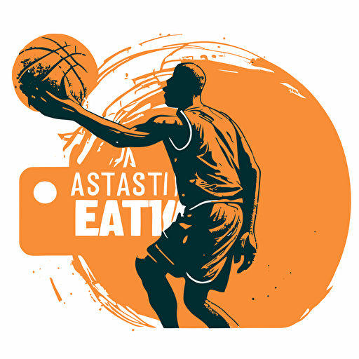 basketball term Extra pass, vector, white background