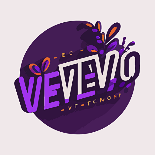 Simple Vecto logo for Online collaboration software with VR, Artsy vector, simple, flat, purple theme