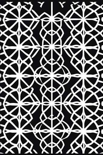geometric pattern one color vector illustration, isolated on white background, vector flat design