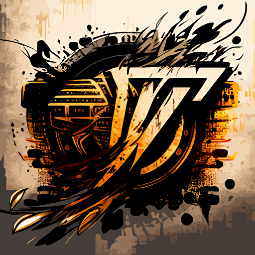 vectorize street drifting monogram and logo