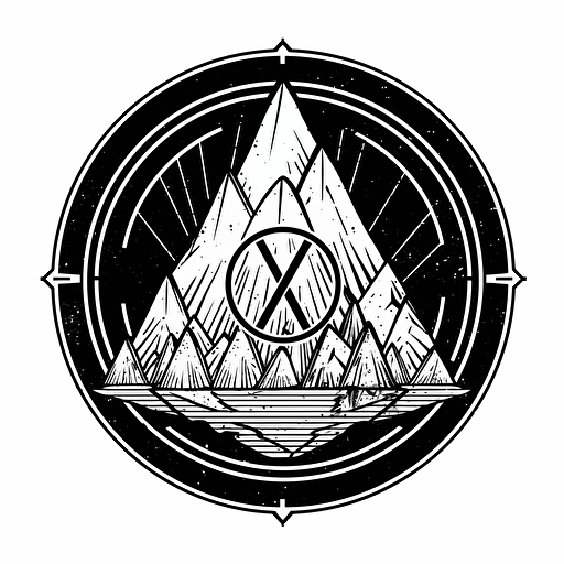 a timeless modern brand logo of a metaverse black vector white background