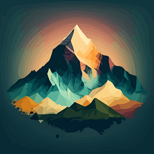 vector style mountain minimlistic