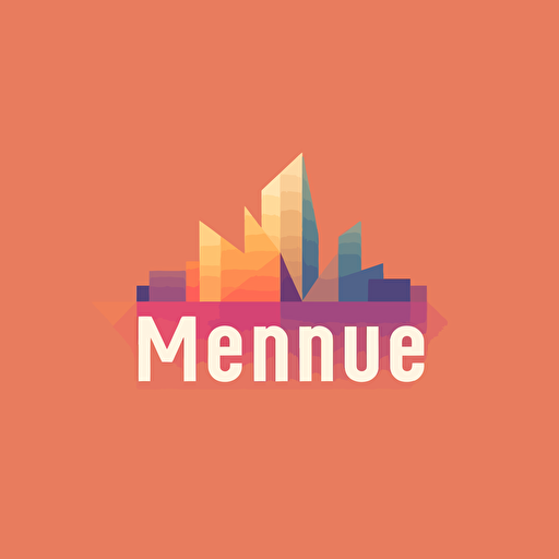 flat vector logo for word “melbourne” simple minimal by Ivan Chermayeff