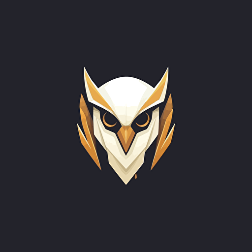 minimalist white barn owl mask, vector, logo