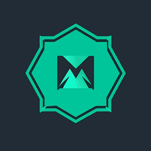 M, letter M, geometric shapes swirls into spiral to form letter M, logo design, symbol, simple vector, flat colors