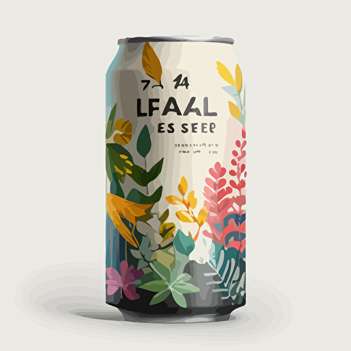 a craft beer vector design that is nature based, 473mls cans, laid back, adventurous, approachable, and inclusive on a white background