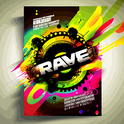 rave flyer design vector