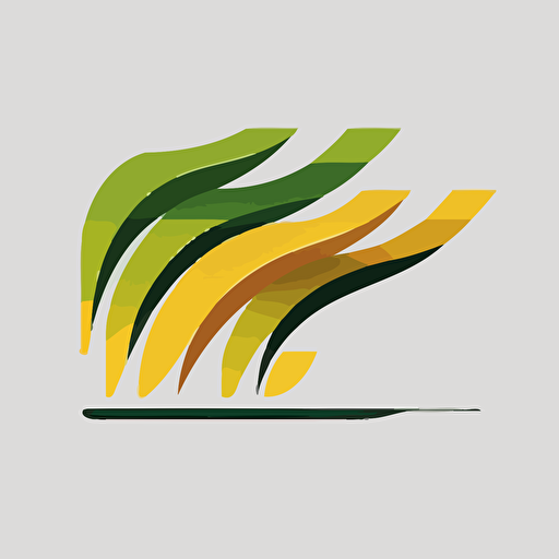 Minimal flat vector logo of a weave, green and yellow, trending on Dribble