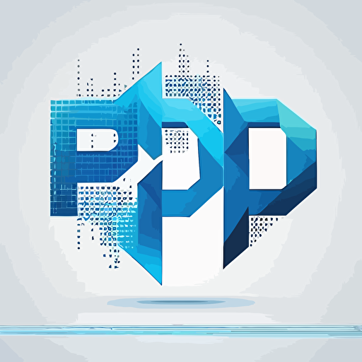 textual logo with the letters "F", "R","E" and "D" in sequence, monospaced programming font, vector, color blue, white background