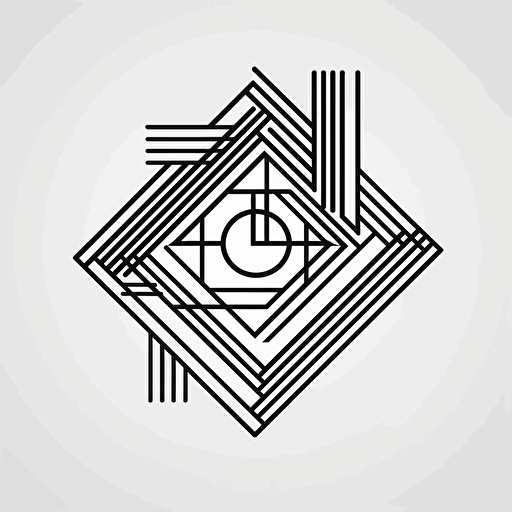 Vector geometric icon. Linear style logo, icon, simple, logo technique, comic vector illustration style, flat design, minimalist icon, flat, adobe illustrator, black and white, white background.