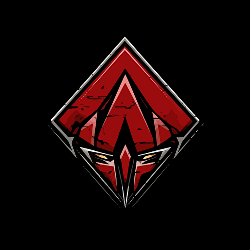 abandon labs logo, video game company, sharp, vector, red and black