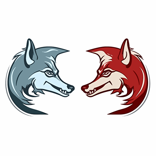 a side profile vector soccer logo of mythical creature that has the body of a shark and the head of a wolf